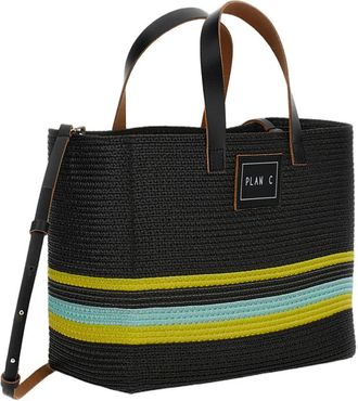 Plan C Small Straw Shopper Bag