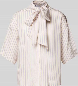 Selected Regular Fit Blusenshirt mit Schleifen-Detail Modell LANA JUNO in Offwhite, Gr&ouml;&szlig;e 36