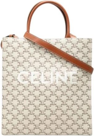 Celine Pre-owned Vintage Satchel - Dames - Vintage Shopper - Wit - ONE Size - Leer - Vintage