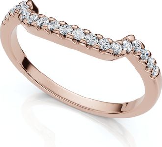 Pompeii3 Diamond Insert Wedding Guard Band 14k Gold or Palatinum Lab Grown EF/VS