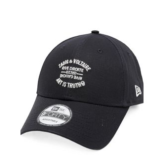 Zadig&Voltaire OWHT01165 Embroidered Logo Cotton Baseball Cap - Black