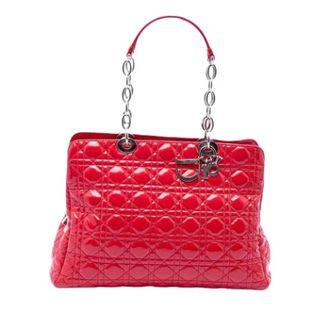 Dior Pre-owned Handbags, female, Red, Size: ONE SIZE Pre-owned Quilted Patent Tote