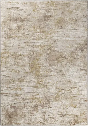 Esprit Alfombra de terciopelo raso vintage oro y gris con relieve 80x150