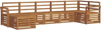 vidaXL Conjunto De Sof&aacute;s De Exterior 7 Uds. Natural Vidaxl