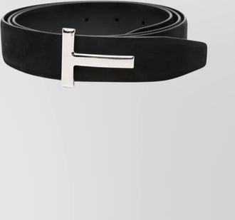 Tom Ford suede belt t-buckle design