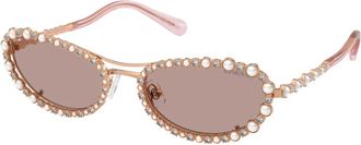 Swarovski Sunglasses, female, Yellow, Size: 56 MM Sk7044 Sunglasses