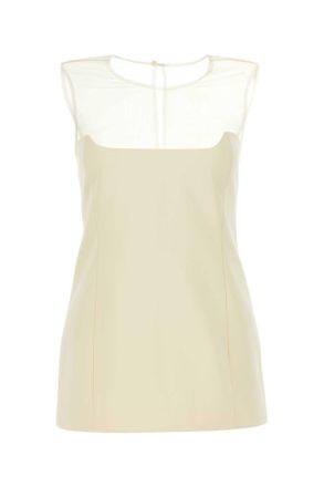 Khaite Ivory Cotton Blend Top