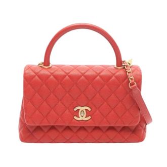 Chanel Pre-owned Matelasse Handbag - Dames - Vintage Handtas - Rood - ONE Size - Leer - Vintage