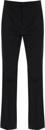Etro Slim-fit broek - Heren - Slim Fit Broeken - Zwart - 2XL - Wol - Broeken