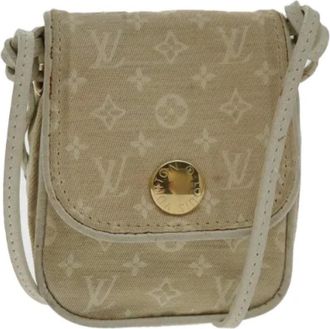 Louis Vuitton Pre-owned Cross Body Bags, female, Beige, Size: ONE SIZE Pre-owned Monogram Mini Canvas Shoulder Bag