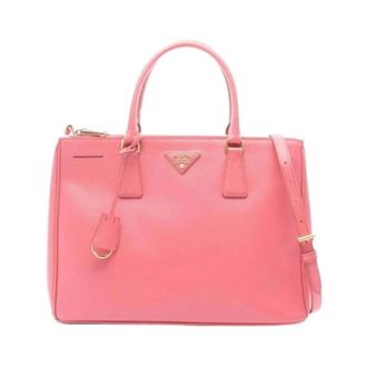 Prada Pre-owned Handbags, female, Pink, Size: ONE SIZE Pre-owned Saffiano Triangle Handbag