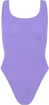 Hunza G Costume da bagno con scollo quadrato - Viola