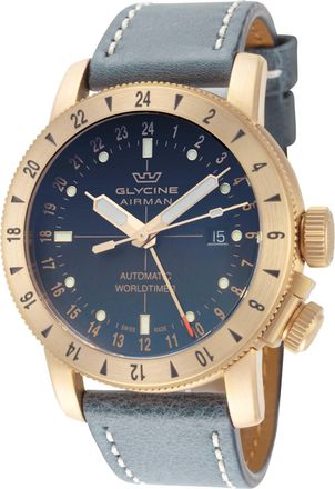 Glycine Airman Contemporary Bronze GMT Mens Watch