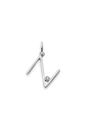 Monica Vinader Lab Grown Diamond Initial Pendant in Sterling Silver N at Nordstrom