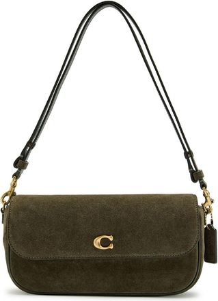 Coach Brook Suede Shoulder bag - Olive - One Size