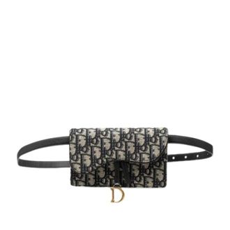 Dior Pre-owned Belt Bag - Dames - Pre-owned - Blauw - Maat: ONE Size Leer
