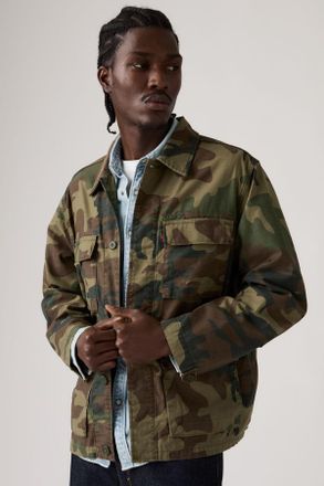 Levi's Chaqueta Frisko - Hombre - L - Verde / Phalarope Camo Print Demitasse