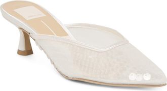 Dolce Vita Cleo Shimmer Kitten Heel Mule in Ivory Sequin at Nordstrom, Size 9.5