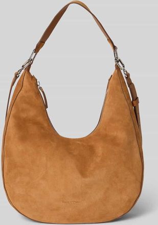 Marc O'Polo Schultertasche aus Rindsvelours in Camel, Gr&ouml;&szlig;e 1