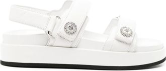 Tory Burch Kira sandals - women - Rubber/Goat Skin/Nappa Leather - 6.5 - White