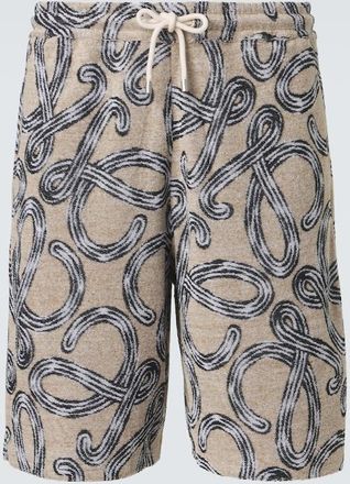 Loewe Paulas Ibiza cotton-blend terry Bermuda shorts
