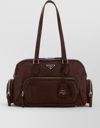 Prada na leather shoulder bag