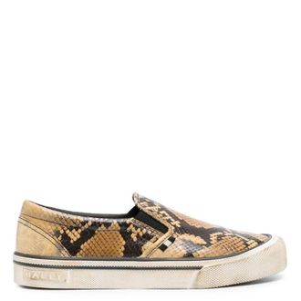 Bally Leory-P Snakeskin-Effect Sneakers