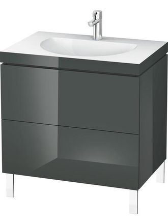 Duravit Lavabo Para Muebles Duravit L-cube C-bonded Con Base, Colgado En La Pared, 120x48 Cm, 1 Extra&iacute;ble, Sin Rebosadero, 3 Agujeros Para Grifos, Color: Laca