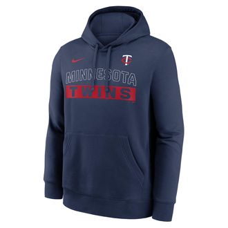 Nike Minnesota Twins Club Nike Mens MLB Pullover Hoodie in Blue | NKDK44BTIS-2VW