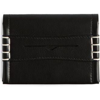 J.W.Anderson Loafer Leather Bifold Card Holder in Black at Nordstrom