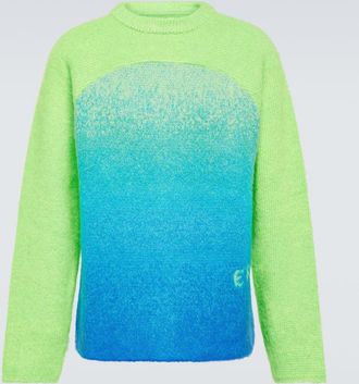 ERL Rainbow knitted mohair-blend sweater
