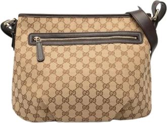 Gucci Pre-owned Shoulder Bags, female, Brown, Size: ONE SIZE Pre-owned Leather Shoulder Bag