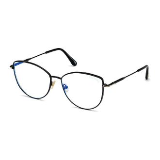 Tom Ford TF5667-B 001 Shiny Black/Clear Blue Light Block 55mm