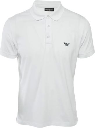 Emporio Armani Poloshirt met geborduurd logo - Wit