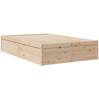 vidaXL Vidaxl - Estructura De Cama Sin Colch&oacute;n Madera Maciza De Pino 135x190 Cm
