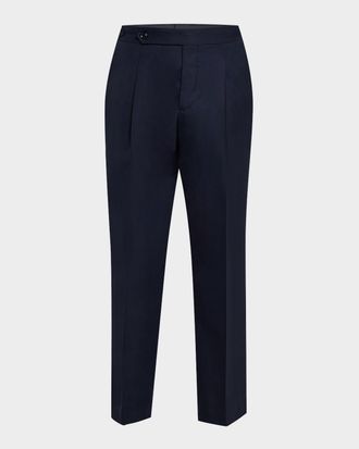 Brunello Cucinelli Men & apos;s Side-Tab Pleated Trousers