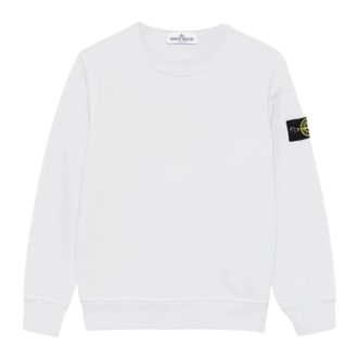 Stone Island Crewneck Sweatshirt - male - Stone Island - Kids Sweatshirts - White - 10 Y - Kids