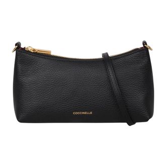 Coccinelle Aura Schoudertas - Dames - Schoudertassen - Zwart - ONE Size - Leer - Tassen