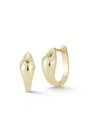Sphera Milano Cubic Zirconia Snake Huggie Hoop Earrings in Gold at Nordstrom Rack