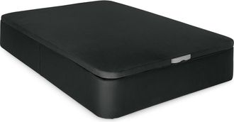 BeZen Canapé polipiel de luxe negro - 135x180 - con montaje