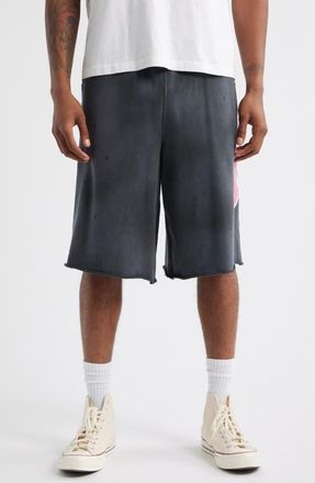 Elwood Fireside Sweat Shorts in Washed Black at Nordstrom, Size Small