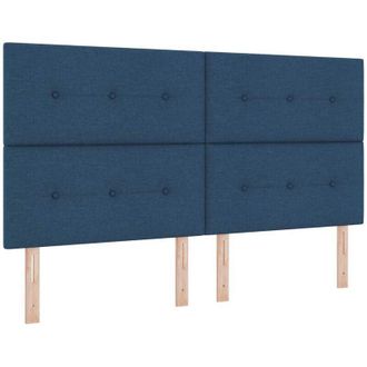 vidaXL Cabecero Led Con Luces De Tiras Led Manual Azul 180 Cm Tela Vidaxl