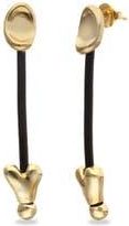 UNOde50 Long Leather Earrings with 18K Gold Plating at Nordstrom