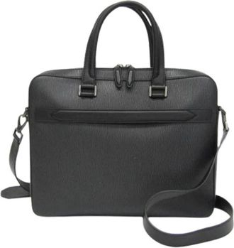 Ferragamo Pre-owned Fz-24 0458 Aktetas Handtas - Heren - Vintage Handtas - Zwart - ONE Size - Leer - Vintage