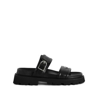 Zadig&Voltaire Sliders, female, Black, 7 UK, Buckle Fastening Open Toe Shoes