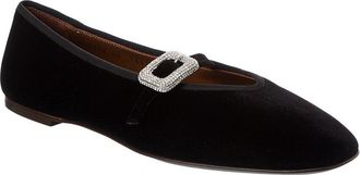 Giuseppe Zanotti Amanda Velvet Mary Jane Flat