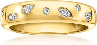 RS Pure by Ross-Simons Scattered Lab-Grown Diamond Ring in 18kt Gold Over Sterling