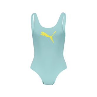 Puma Badeanzug PUMA PUMA SWIM WOMEN SWIMSUIT, Damen, Gr. XS, N-Gr, gr&uuml;n (mint), Obermaterial: 80% Polyamid, 20% Elasthan, unifarben mit Farbeinsatz, Badean