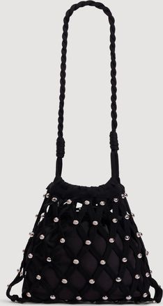 Sandro Studded net mesh bag