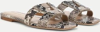 Veronica Beard Womens Via Slide Sandal In Ecru Multi